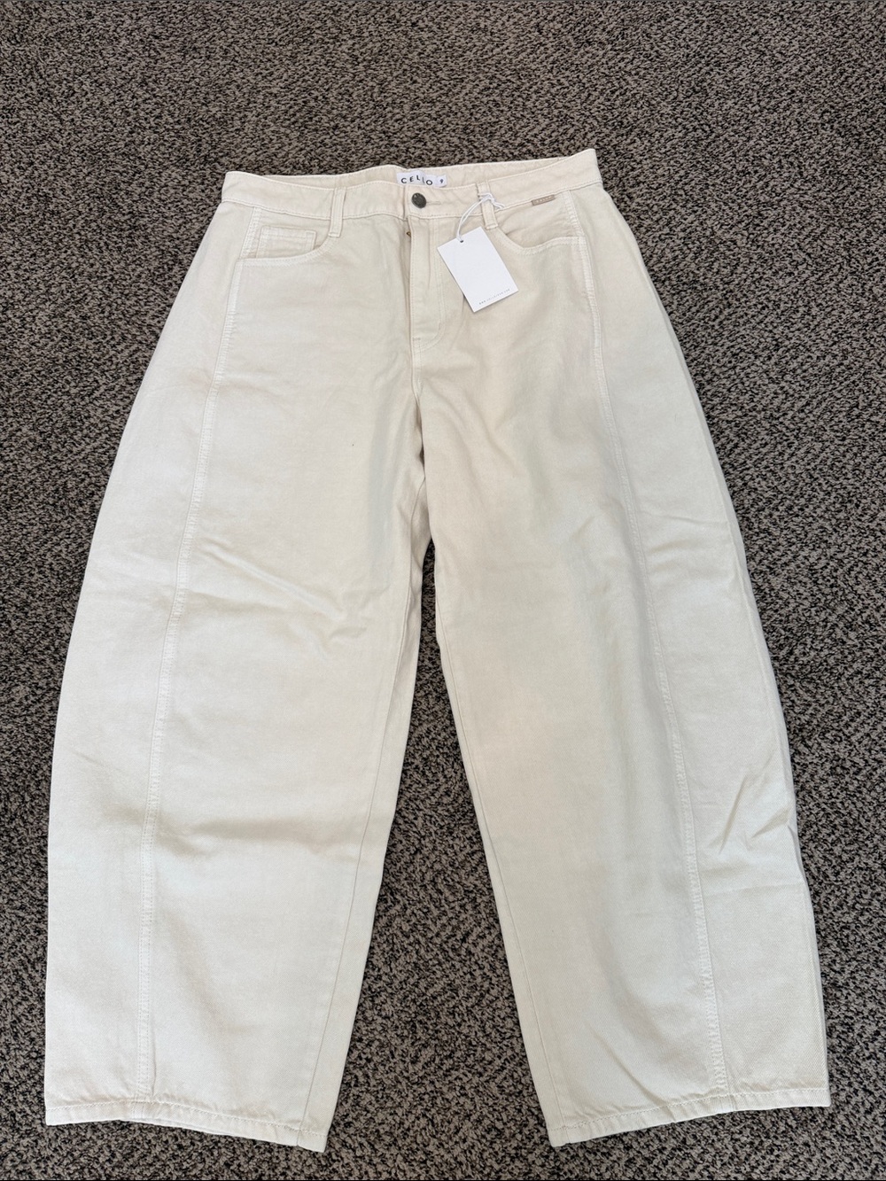 Cello Cream Barrel Jeans